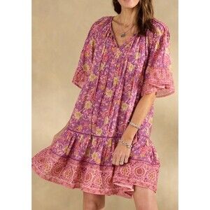 Sundance Aisha Printed Dress, Petite XL Berry Sundress
